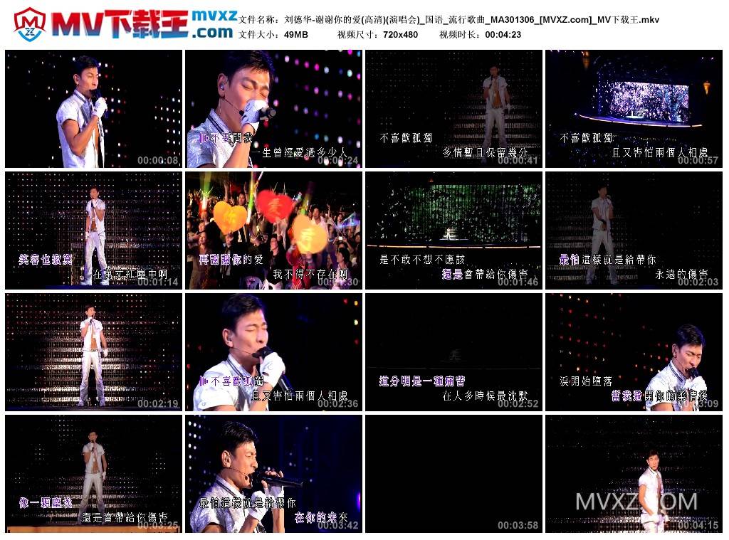 刘德华-谢谢你的爱(高清)(演唱会)_国语_流行歌曲_MA301306